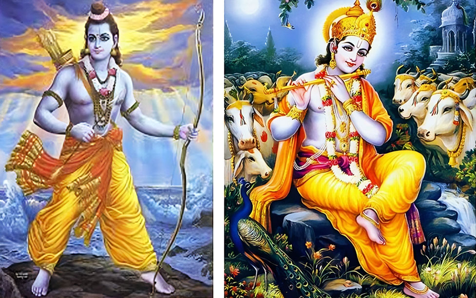 How Vishnu, as Rama and Krishna, Preserves Cosmic Balance Across Treta and Dwapar Yugas