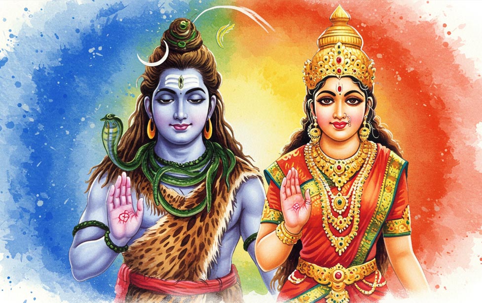 The Divine Love of Shiva and Parvati: A Cosmic Dance of Unity and Devotion