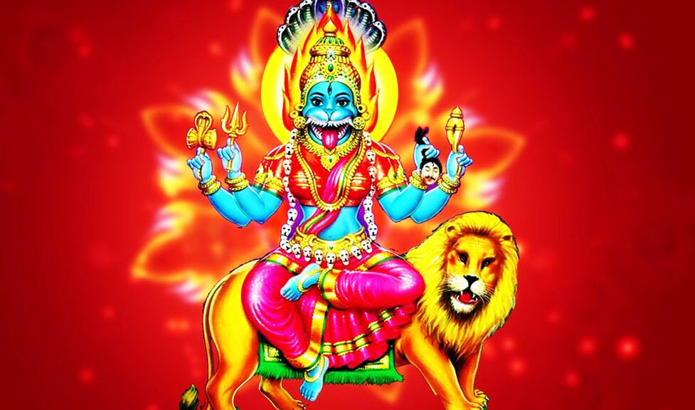 When Pratyangira Devi Pacified Narasimha and Sharabha to Bring Cosmic Balance