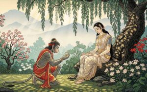 Hanuman’s First Meeting with Mata Sita