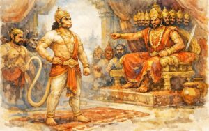When Hanuman First Faced Ravana — Praise Before the Warning