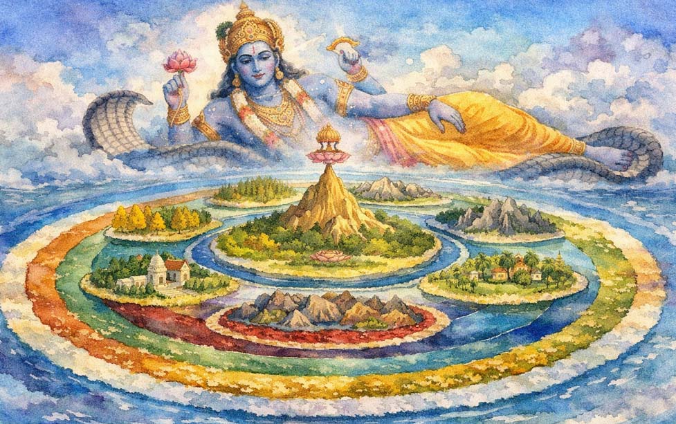 Sapta Dvipa: The Seven Realms of Existence in the Vishnu Purana